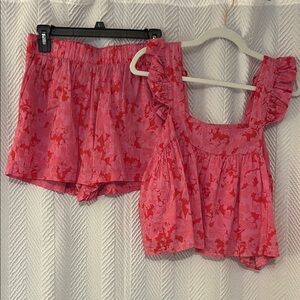 Karlie Vibrant Pink Floral Short Set
